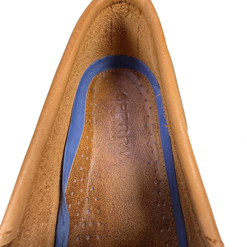 Sperry Authentic Original Boat Shoes Mens 10 XW Extra Wide Sahara Leather 2 Eye
